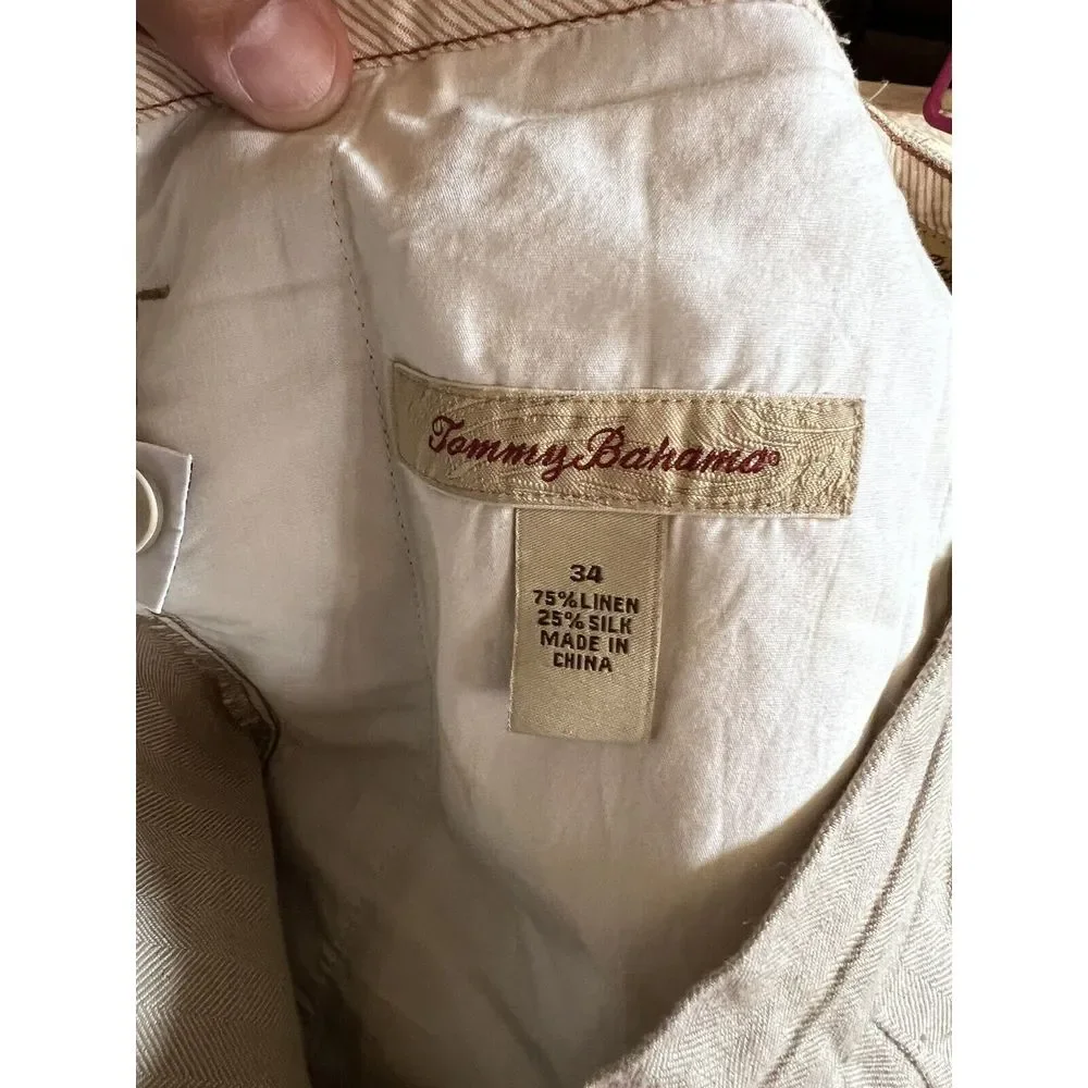 Tommy Bahama Linen‎ Silk Blend Shirts Size 34   397